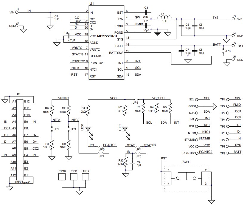 Monolithic Power Systems (MPS) EVKT-MP2722 Evaluation Kit